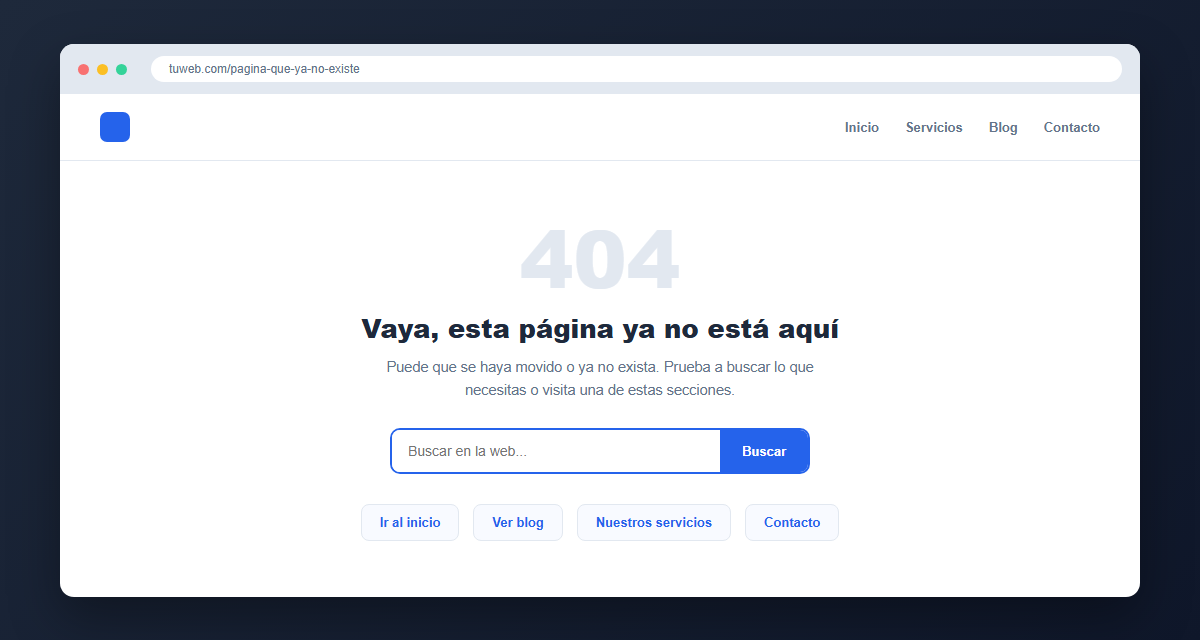 ejemplo de página 404 personalizada
