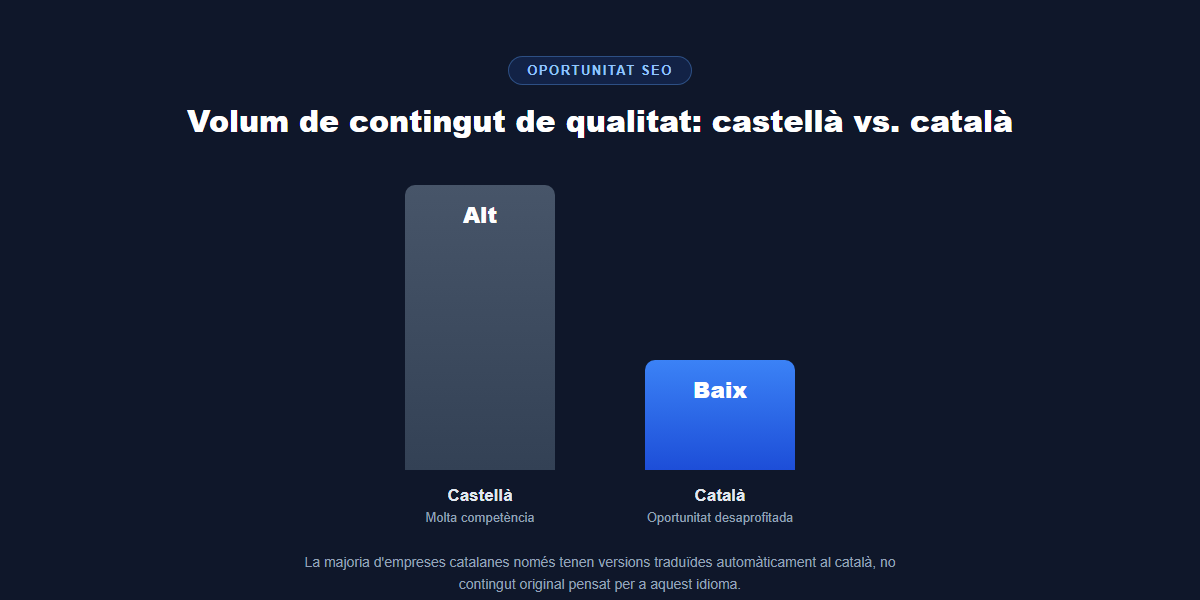 oportunitat de SEO en català a Catalunya
