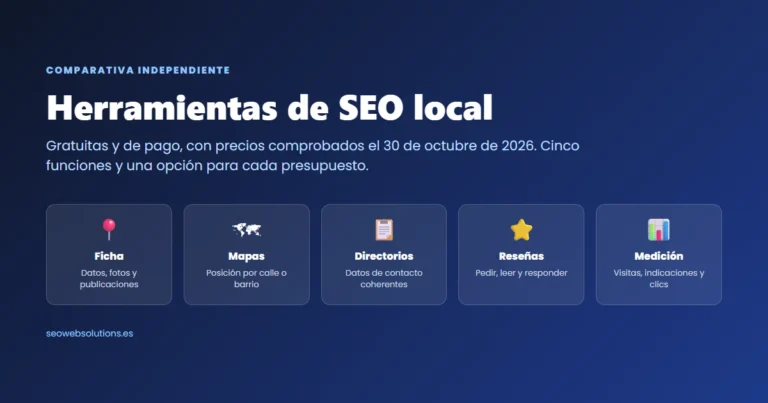Herramientas de SEO local: cuáles necesitas y cuánto cuestan